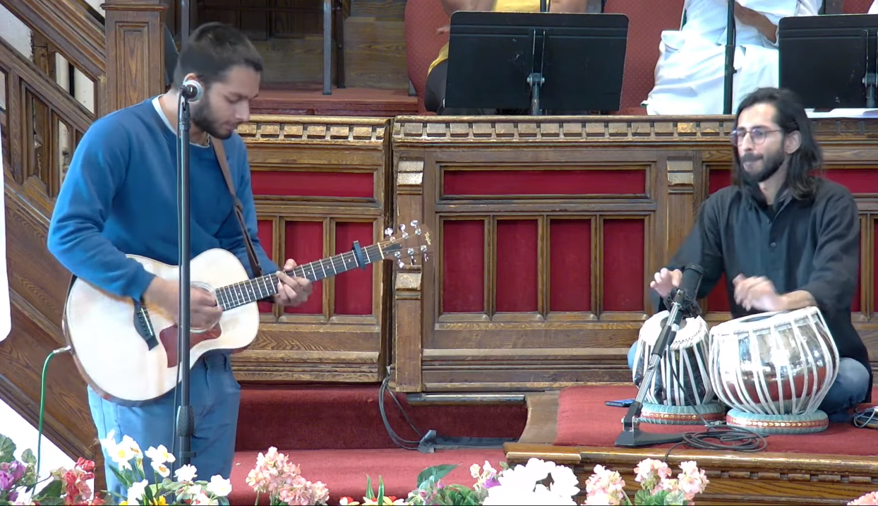 Picture of Just Prince & Abbas Janmohamed playing music in the Sanctuary